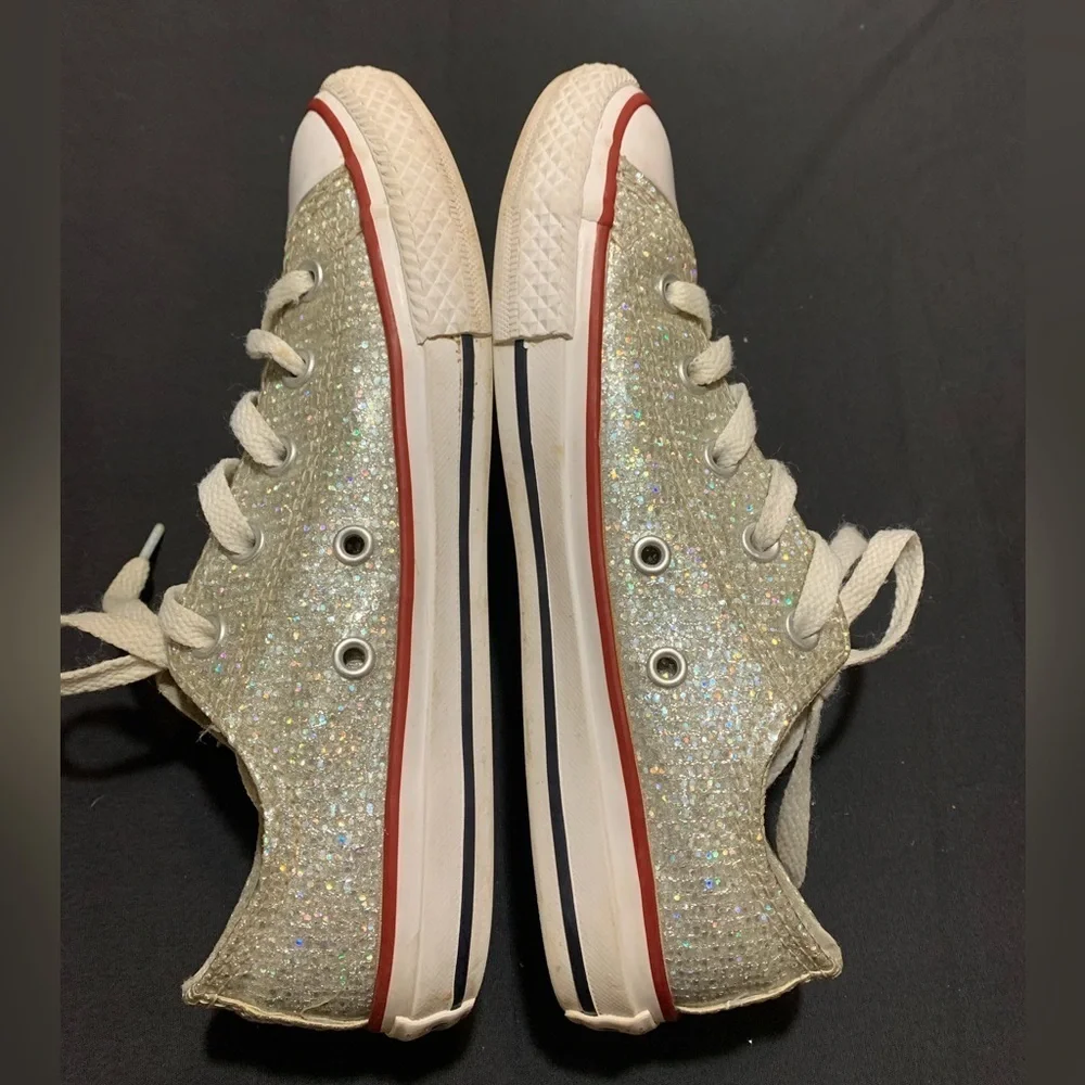 Converse Girls Glittered Sneakers  Size 2
